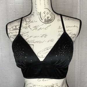 Victoria’s Secret Black Rhinestone Bra Top Bralette